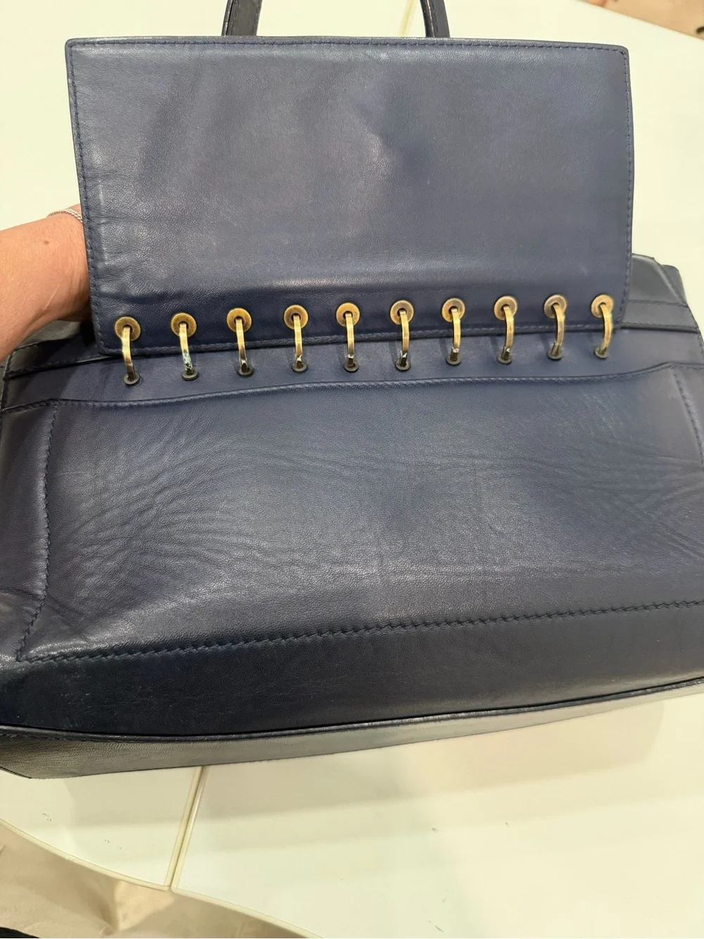 Michael Teperson Toaster Black Leather Top Handle Bag Made Italy